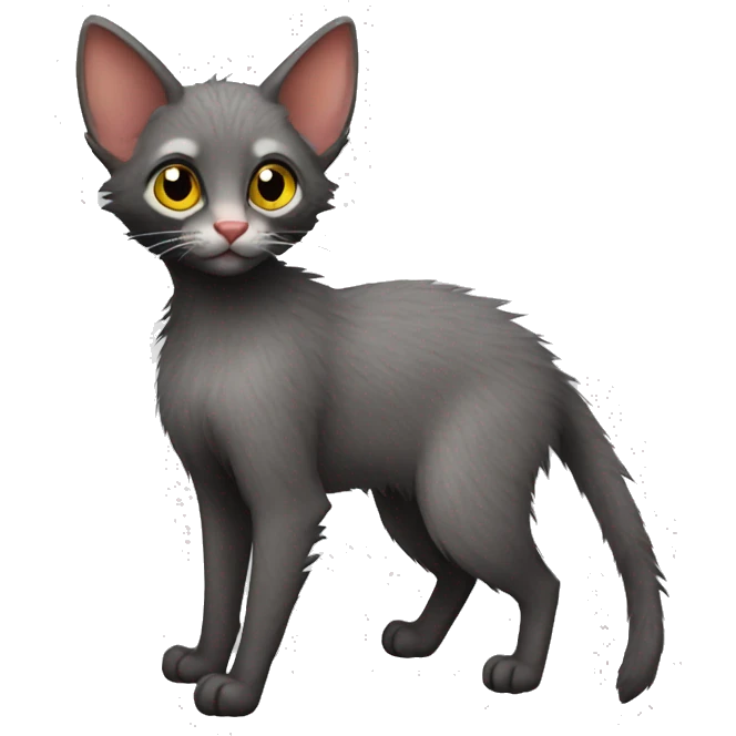 Lykoi Cat full body emoji