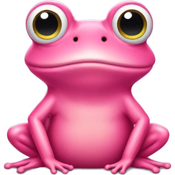 Pink frog emoji