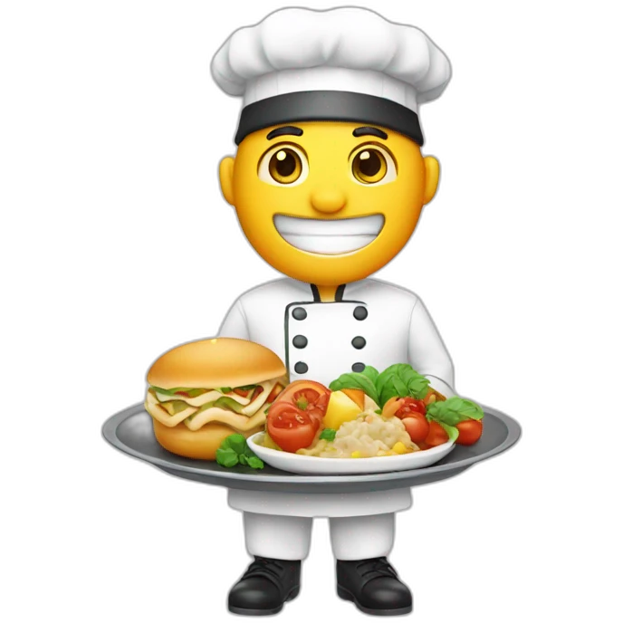 chef with a plate of food emoji