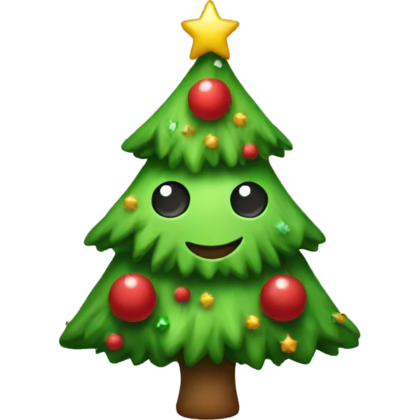 Cute Christmas tree emoji