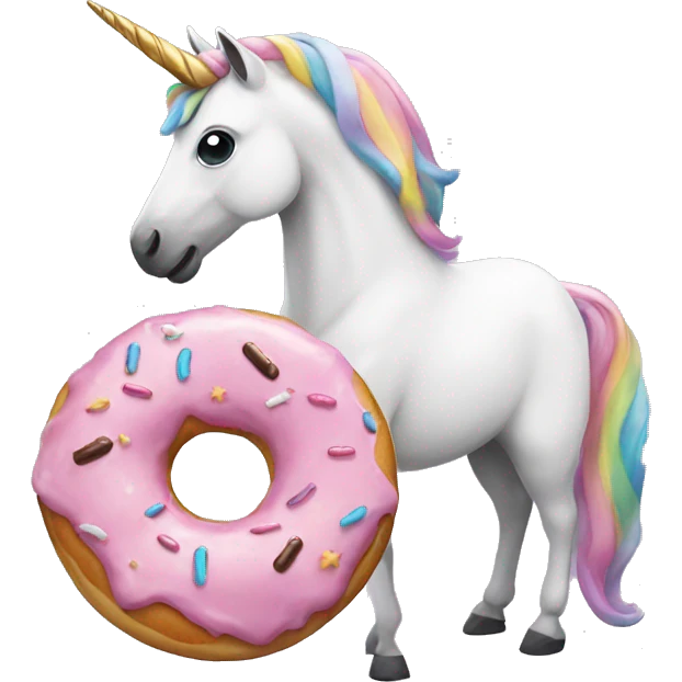 Unicorn and donut emoji