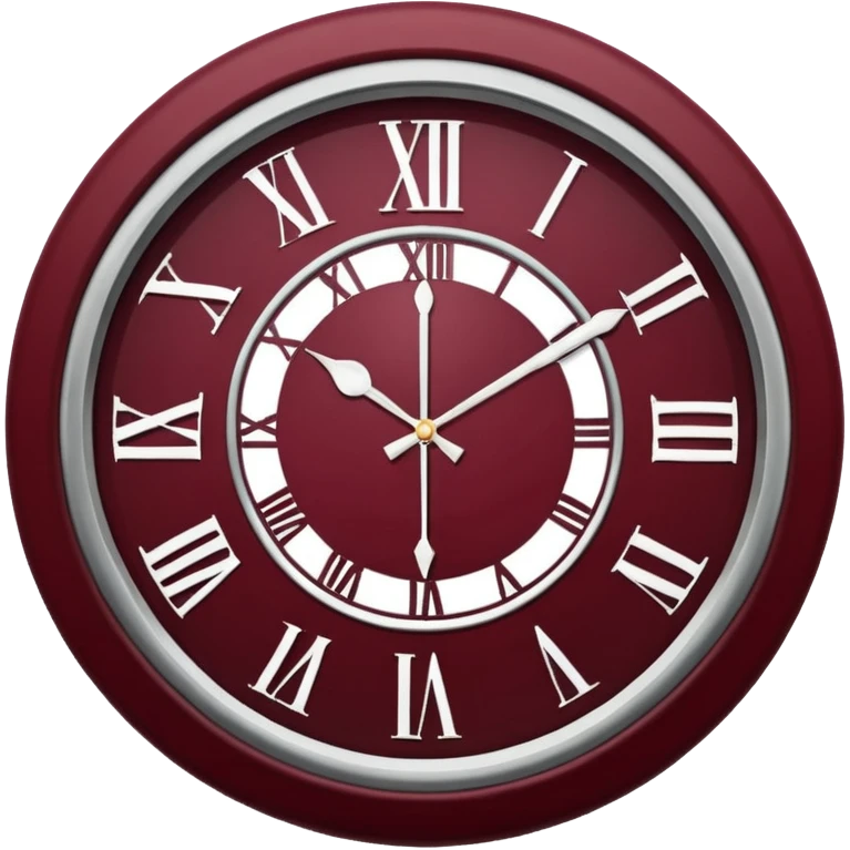A maroon clock emoji