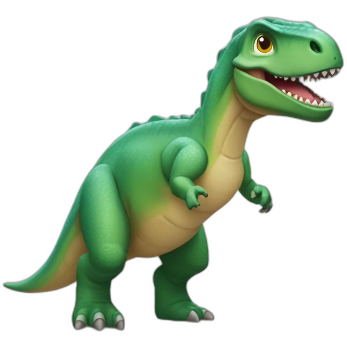 Un dinosaures qui rigole emoji