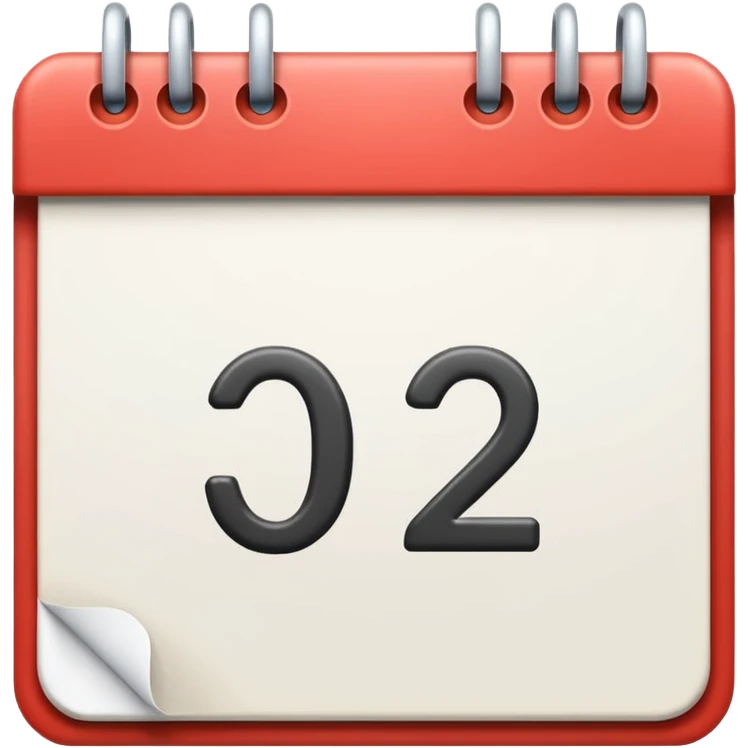 calendar emoji with large prominent number 2024, minimal design, no other details emoji