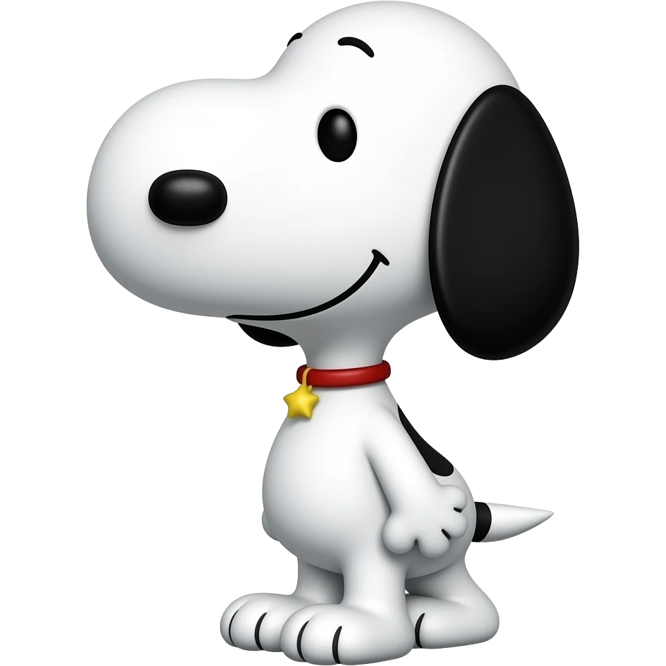 Snoopy dog facing towards me emoji