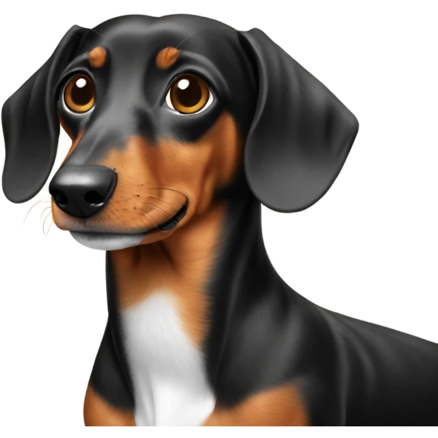 Dog dachshund grei  emoji