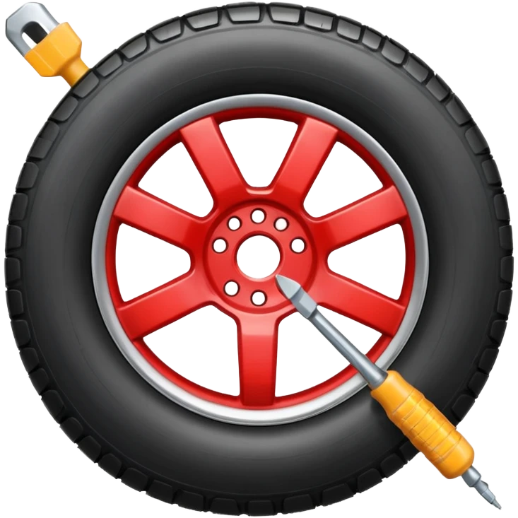autoreifen emoji mit schraubenzieher emoji