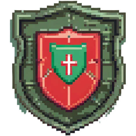 Green shield with MOD text in center, official moderator emblem emoji
