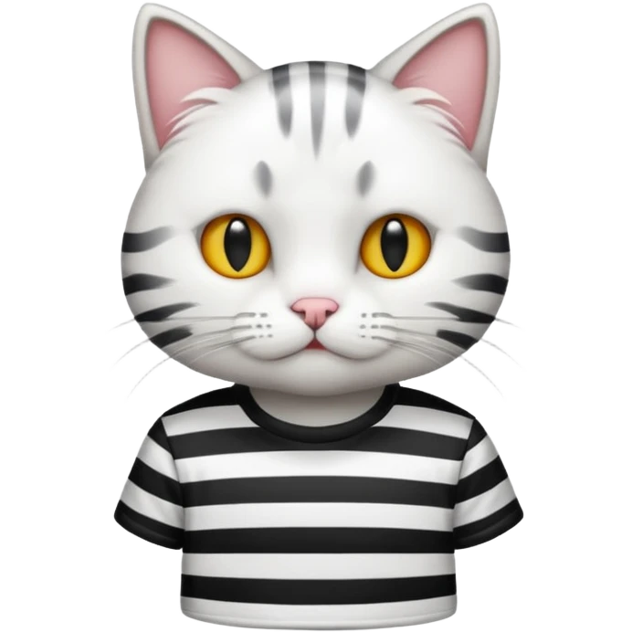gato con camiseta emoji