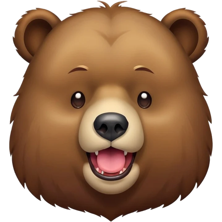 The face of a bear playing dead with eyes closed and tongue out  emoji