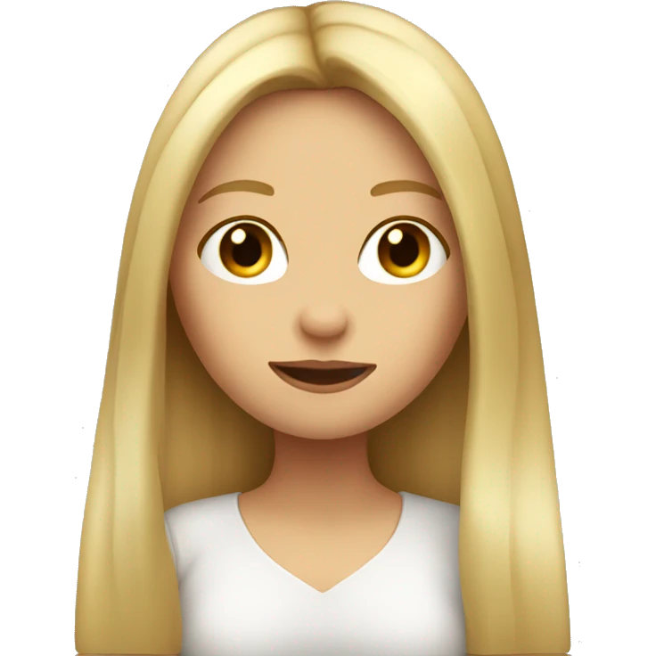 Girl with long blonde hair drinking  emoji