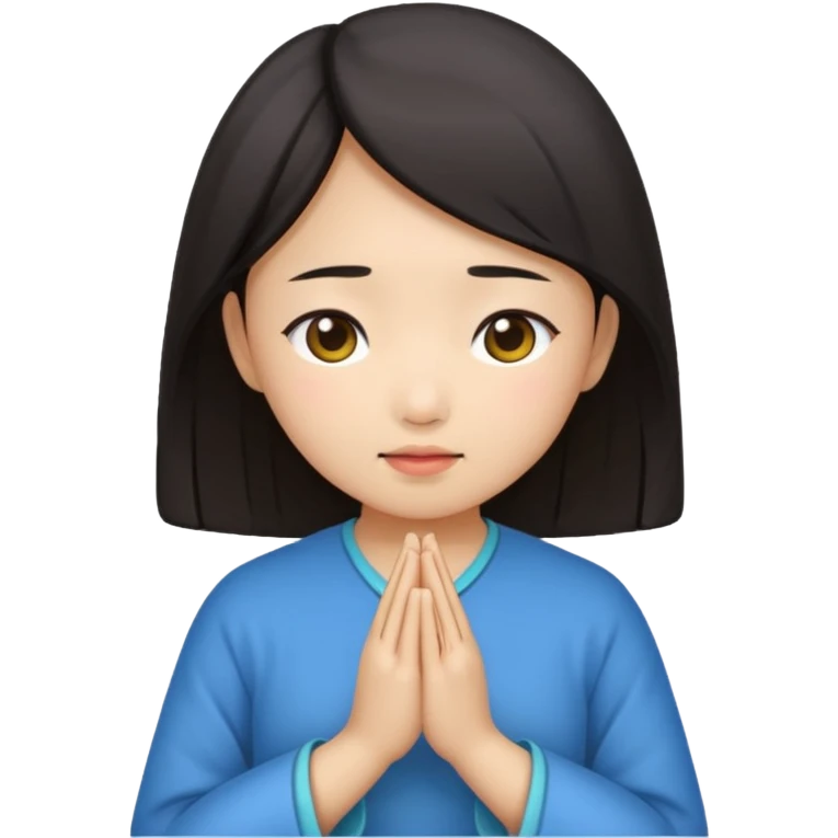 asian girl prayying emoji