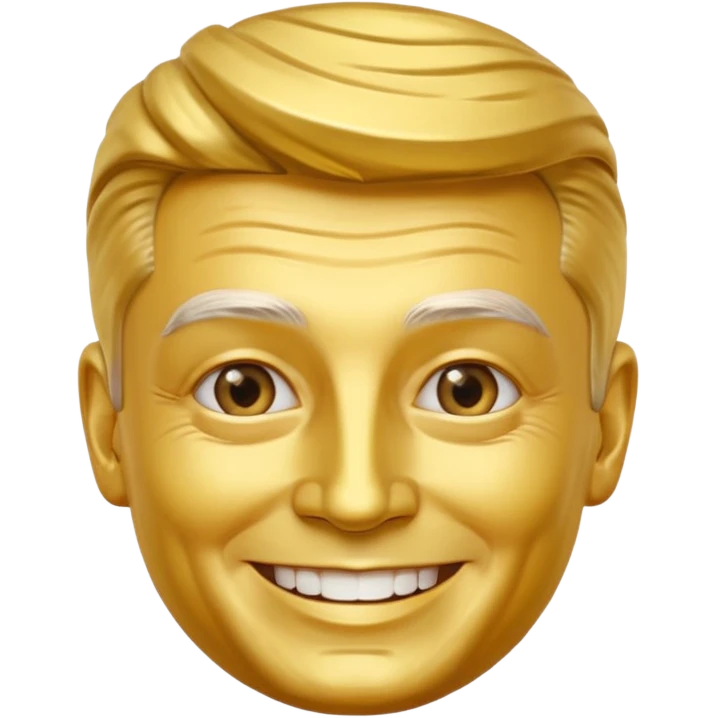 president of ukraine is gold, his skin made from gold emoji