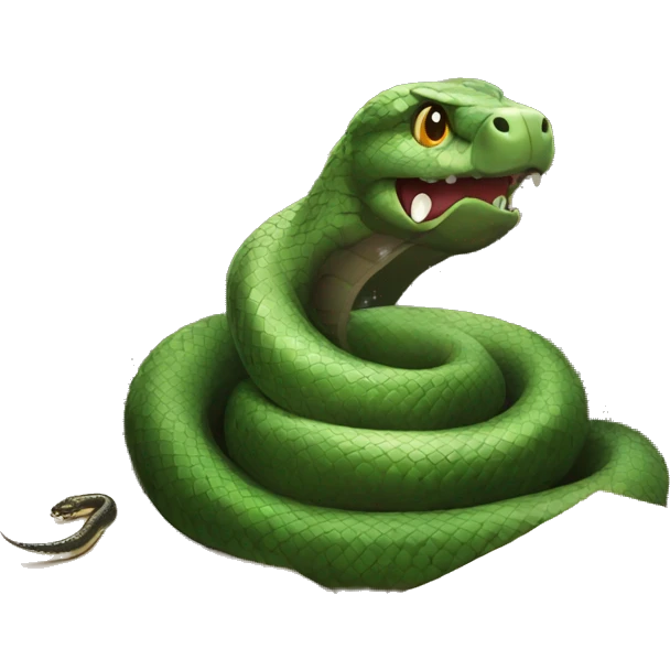 snake sitting on top of a pile of boxes like dragon on its treasure emoji