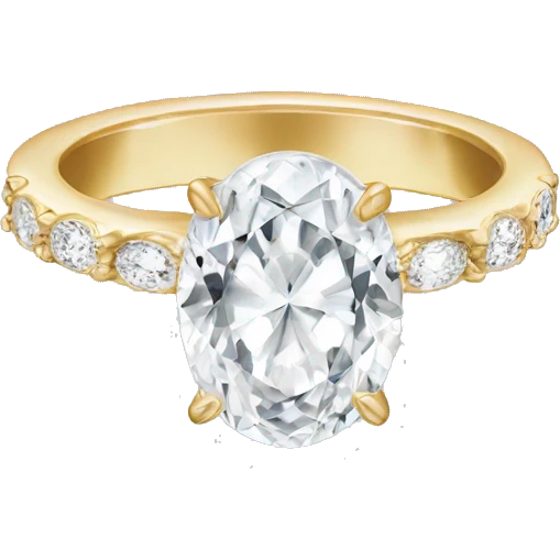 3 carat oval engagement ring emoji