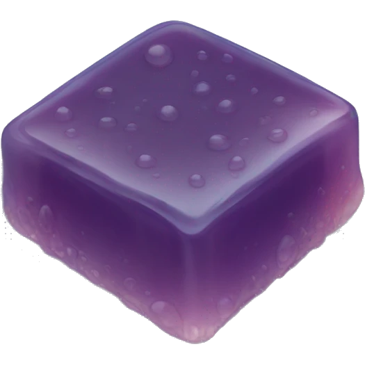 square blue jelly slab on plate emoji