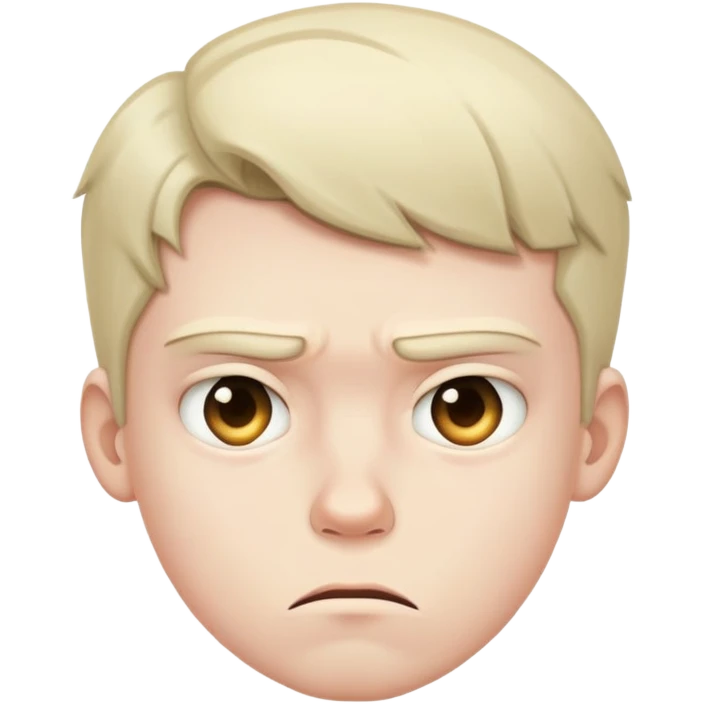 a boy looking bad emoji