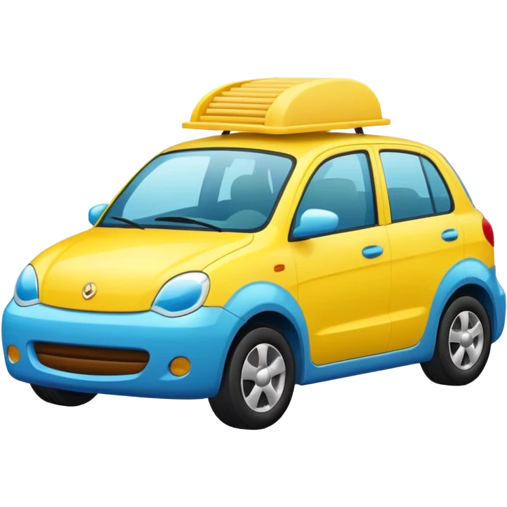 bright and colorful car pollen filter emoji icon emoji