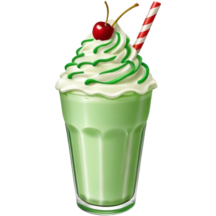 Make a Christmas tree milkshake emoji