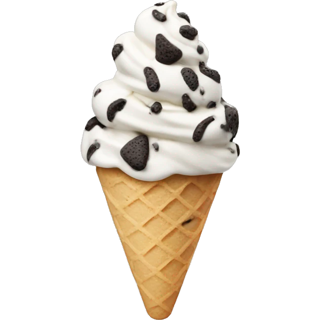 Cookies and cream ice cream  emoji