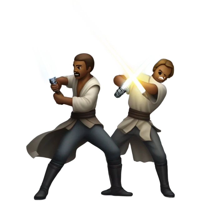 Lightsaber battle emoji