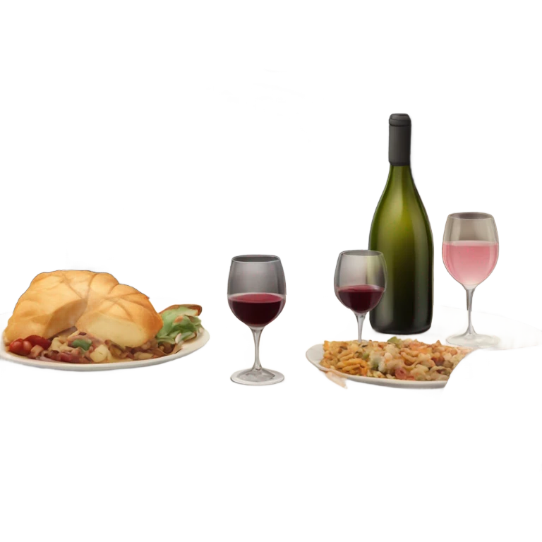 Cozy dinner for two while watching a movie emoji