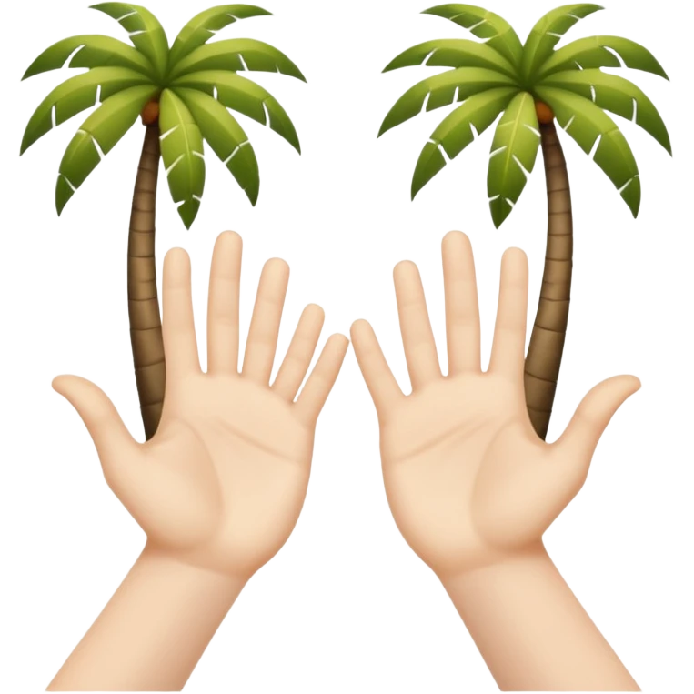 Hands in surrender emoji