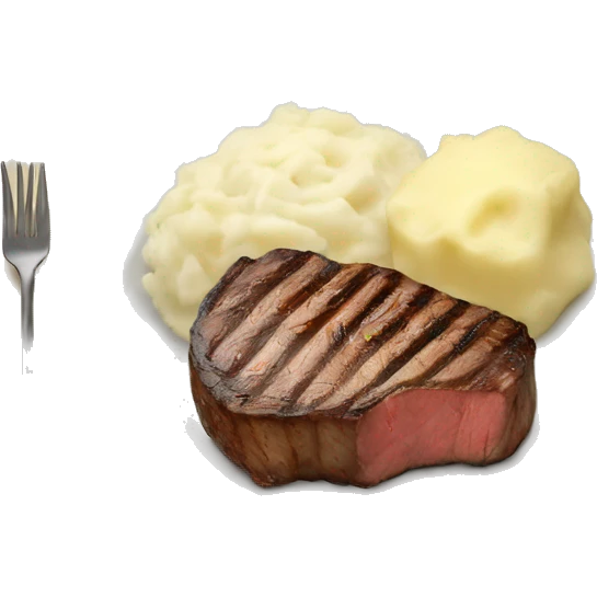 Steak and mashed potatoes   emoji