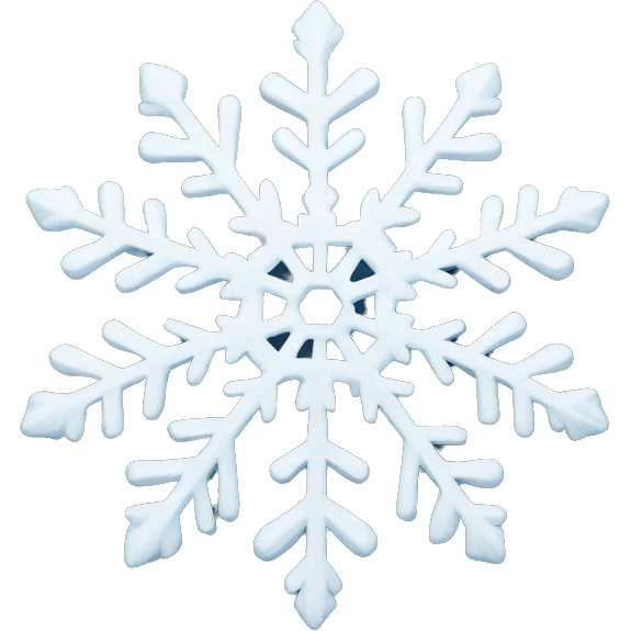 Highly detailed snowflake  emoji