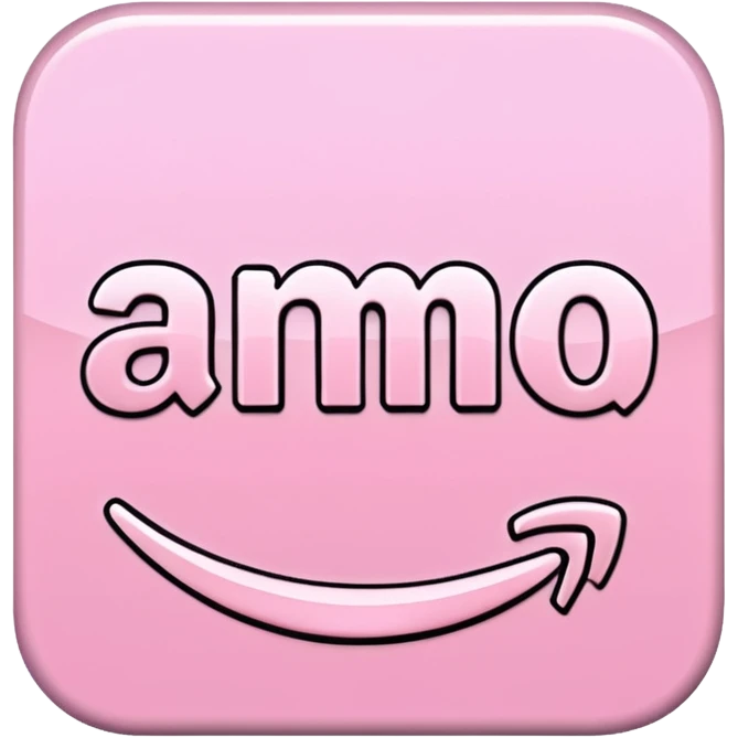 amazon prime video aesthetic logo in pastel pink emoji