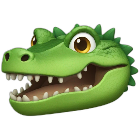Cocodrilo tumbado emoji