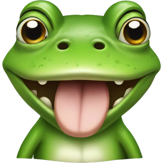 Frog with dog head emoji