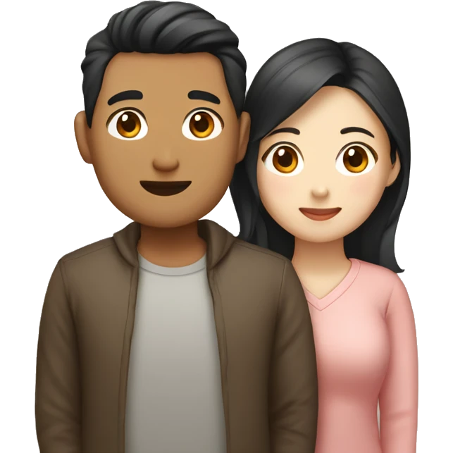 Indonesian and korean international couple emoji