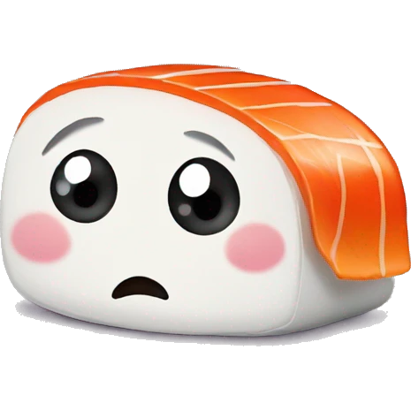Crying sad sushi emoji