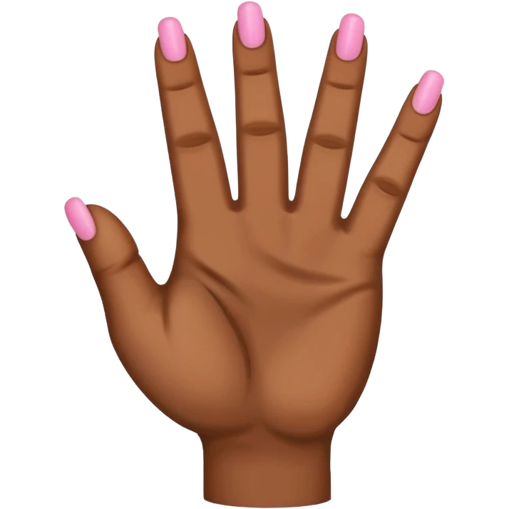Brown skin hand with pinky out for a pinky promise emoji