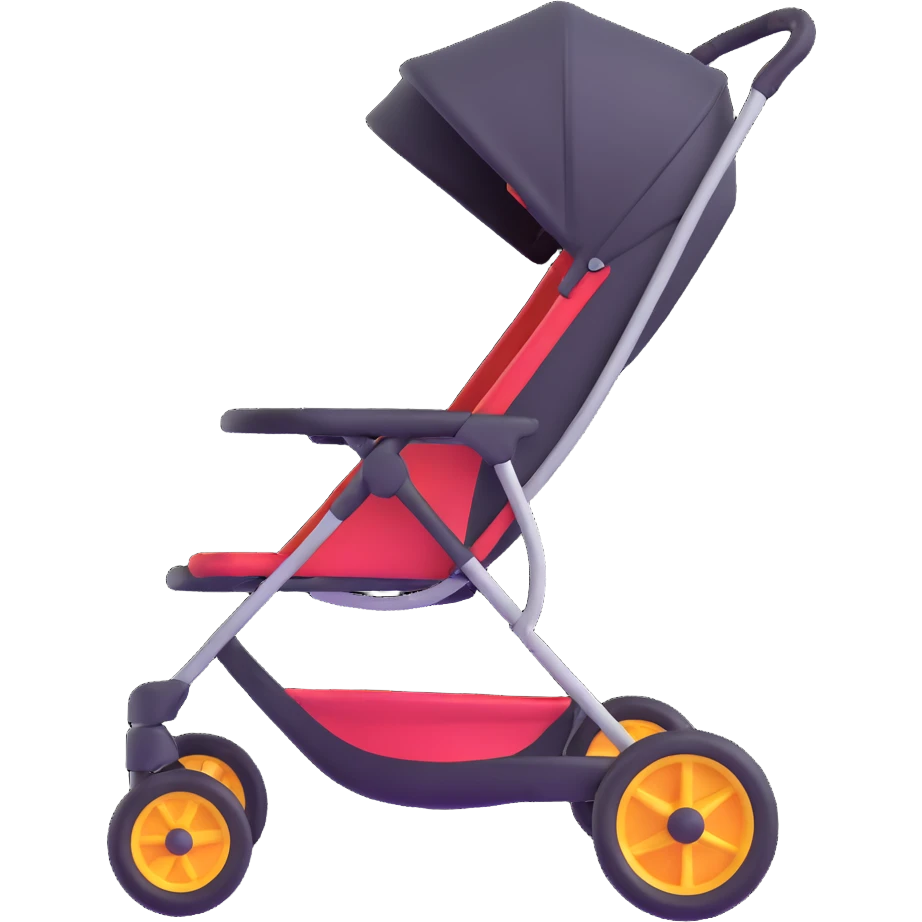 stroller doing a wheelie emoji