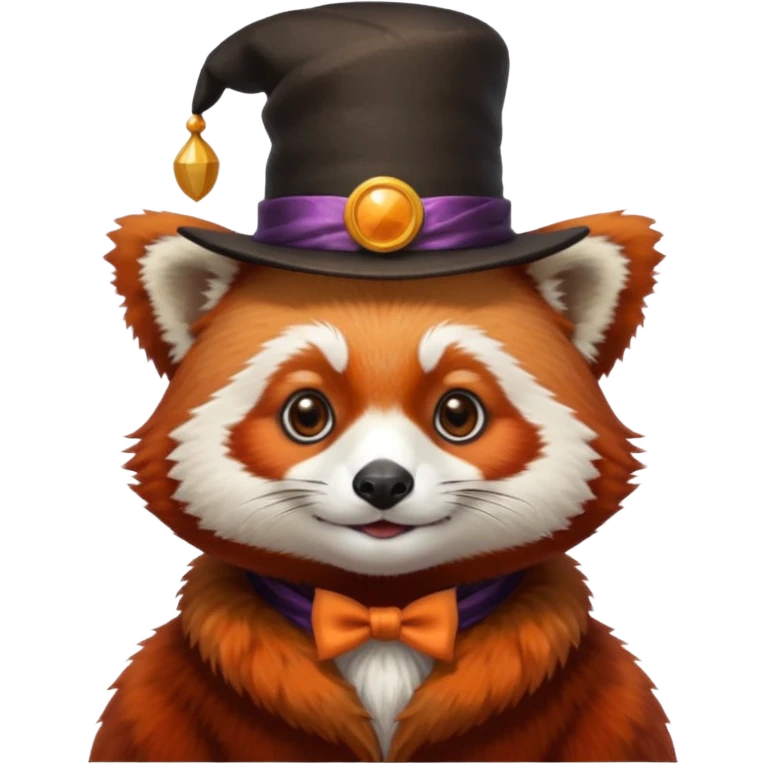 red panda with magicican hat emoji