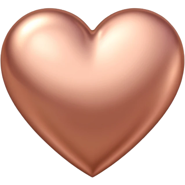 heart with a metallic rose gold finish emoji