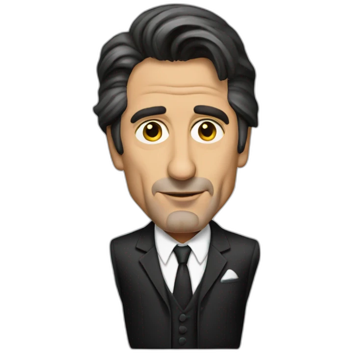 al pacino cartoon wearing suit emoji