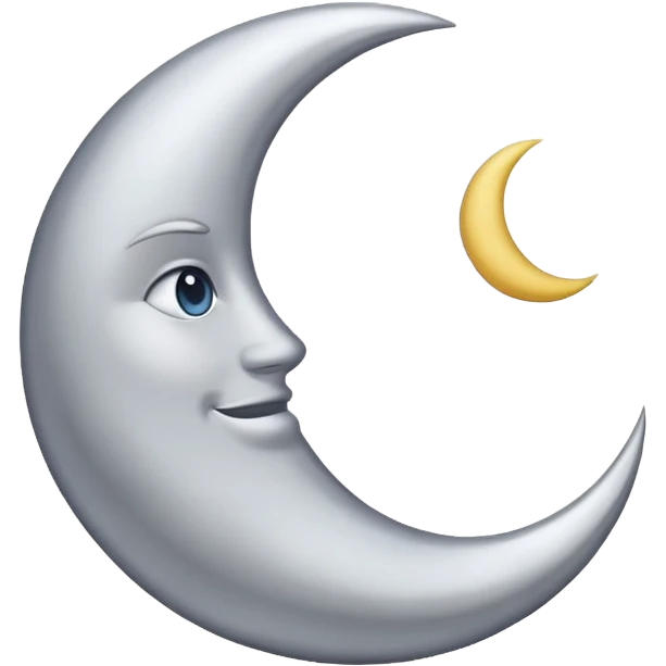 Right facing moon  emoji