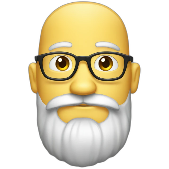 geek beard man emoji