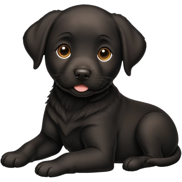 Cachorro preto labrador emoji