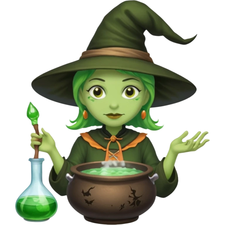 green witch cooking potion emoji