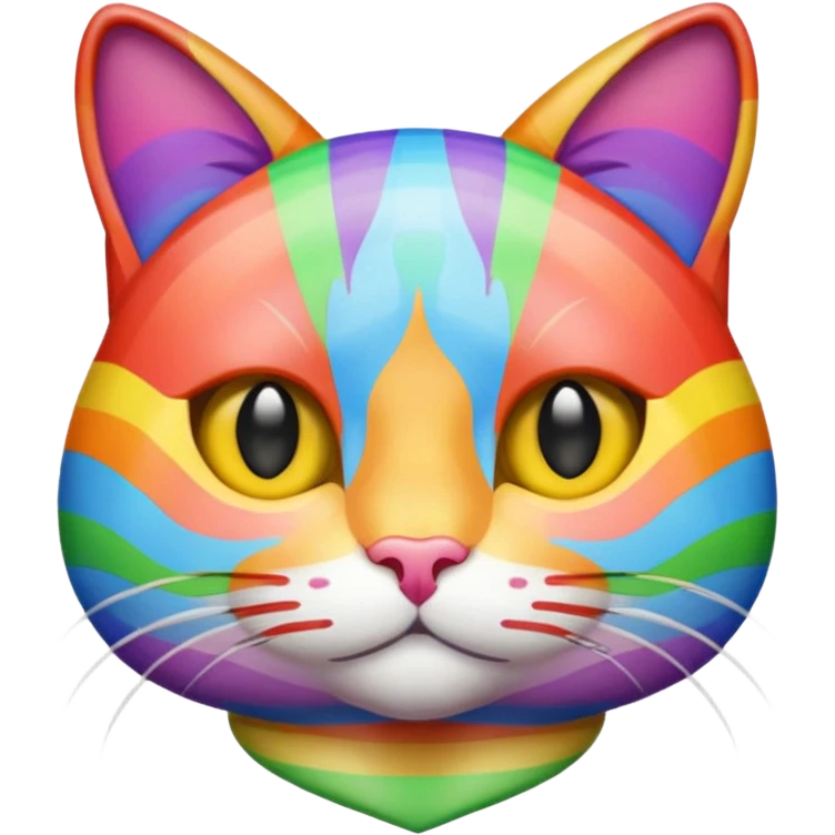 Rainbow cat tabby emoji