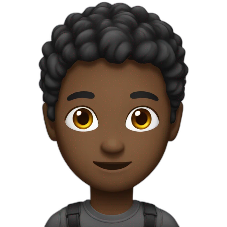 Jumpy black emoji