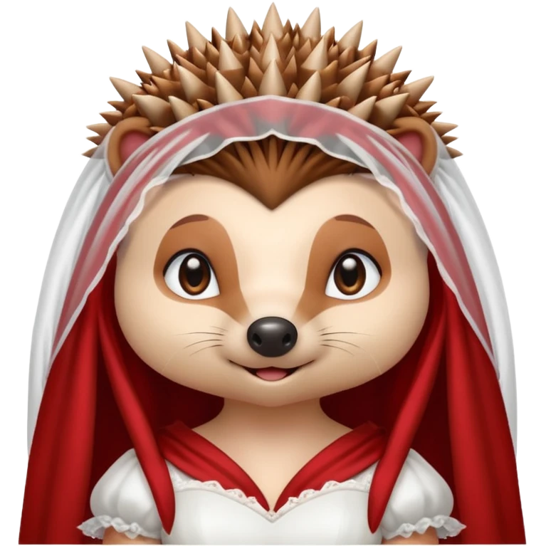 bride hedgehog red emoji