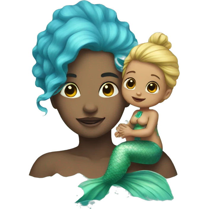Mermaid and baby  emoji