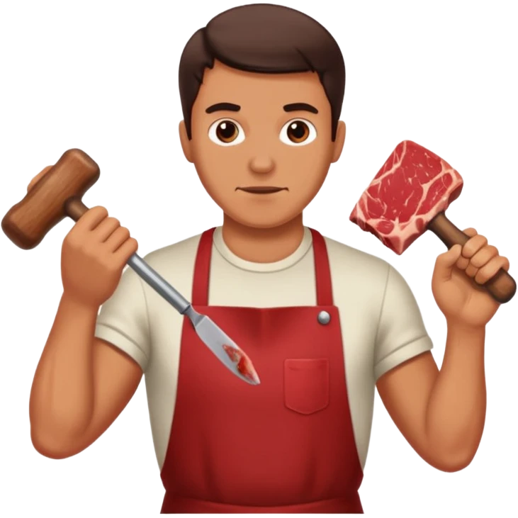 Guy beating meat with hammer emoji