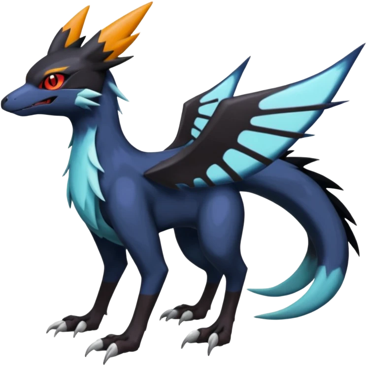 Spooky Nargacuga-Latias-Umbreon-Noibat-Noivern-Silvally-Pokémon-Fakémon-fusion (full body) emoji
