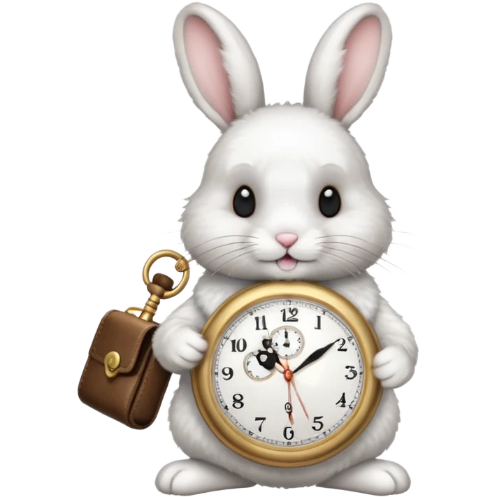A rabbit checking time emoji